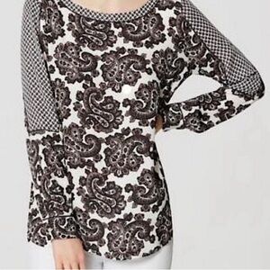 Loft long sleeves paisley blouse